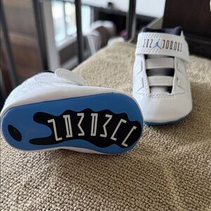 Jordan Baby White and Blue Sneakers- 1C - never worn